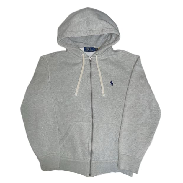 폴로 랄프로렌 와플 후드집업 그레이 
