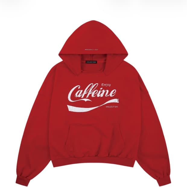 프로젝트GR 카페인 패러디 후디 레드