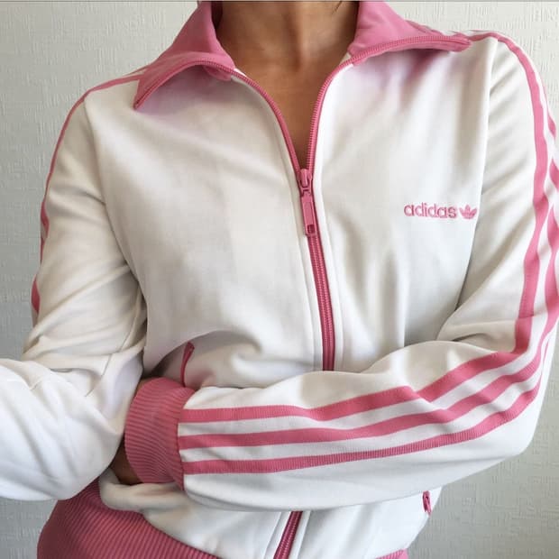 핀터레스트 희귀 아디다스 흰핑 트랙탑 져지