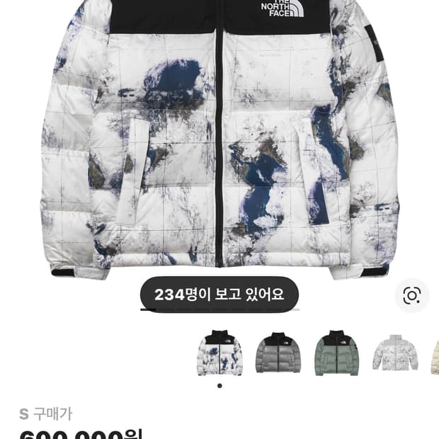 노스페이스 지구패딩 s