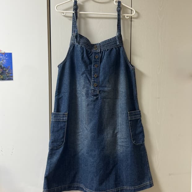 👖 데님 멜빵 원피스
