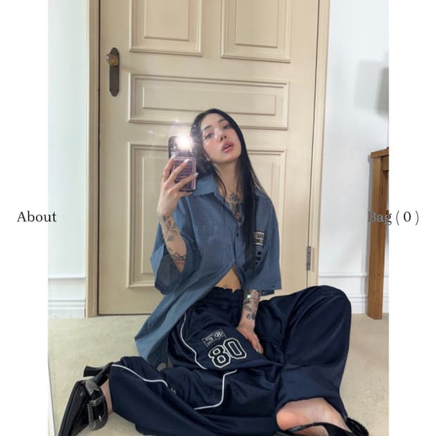 미스테리어스호텔 메쉬팬츠 네이비 