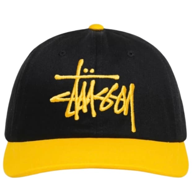 스투시 로우 프로파일 빅 베이직 스냅백 블랙 골드