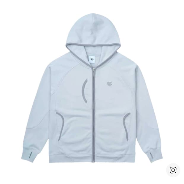 산산기어 24ss 후드 집업 라이트 그레이 1사이즈