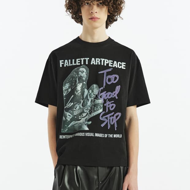 팔렛 락무드 밴드 그래픽 반팔티 블랙 XL