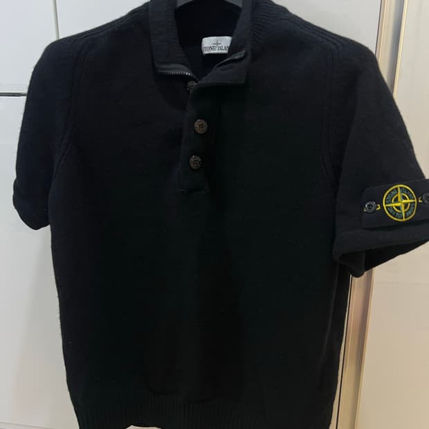 스톤아일랜드 반집업 반팔니트 xl