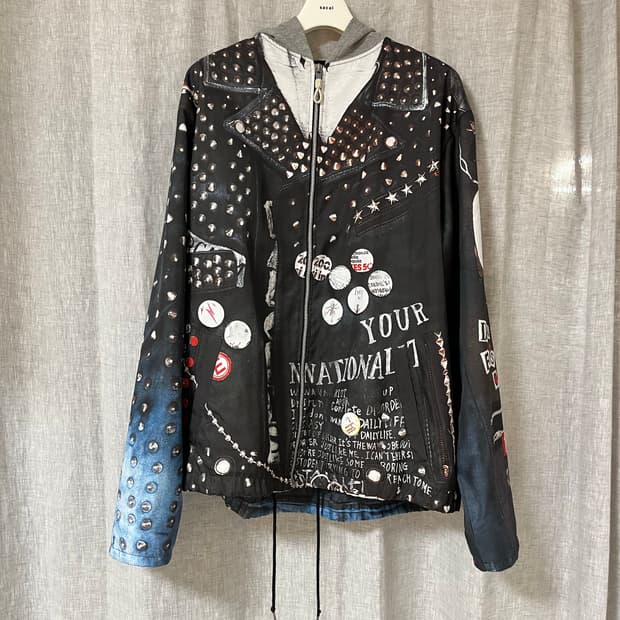 미하라야스히로x퓨마 스터드 후드자켓