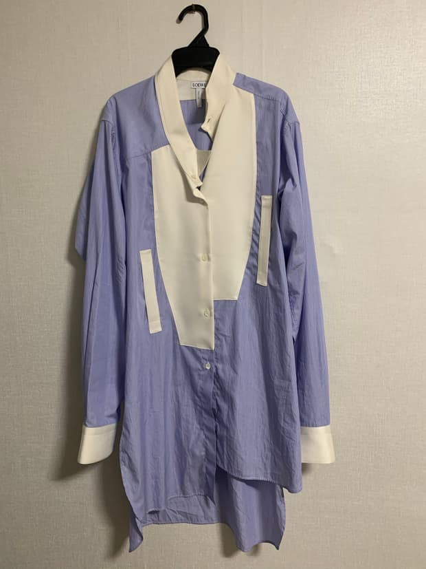 로에베 오버핏 비대칭 셔츠