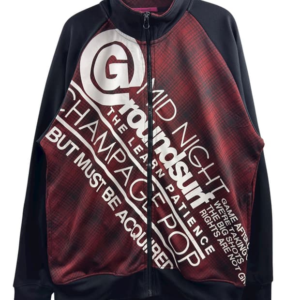 JPN Y2K 체크 레터링 프린팅 져지1233