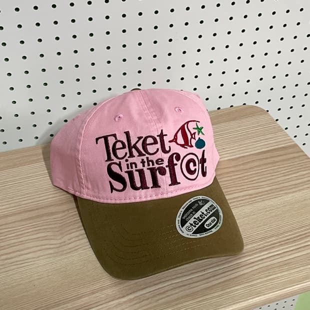 Teket 핑크 캡 새 상품