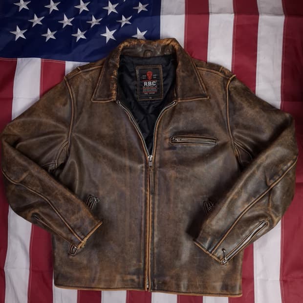 오리지날 R.B.C 리얼레더 싱글 라이더자켓