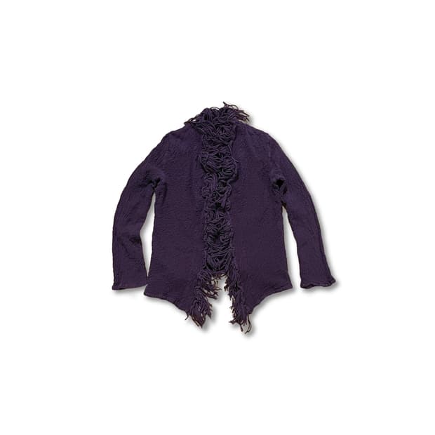 Fringe Boucle Cardigan