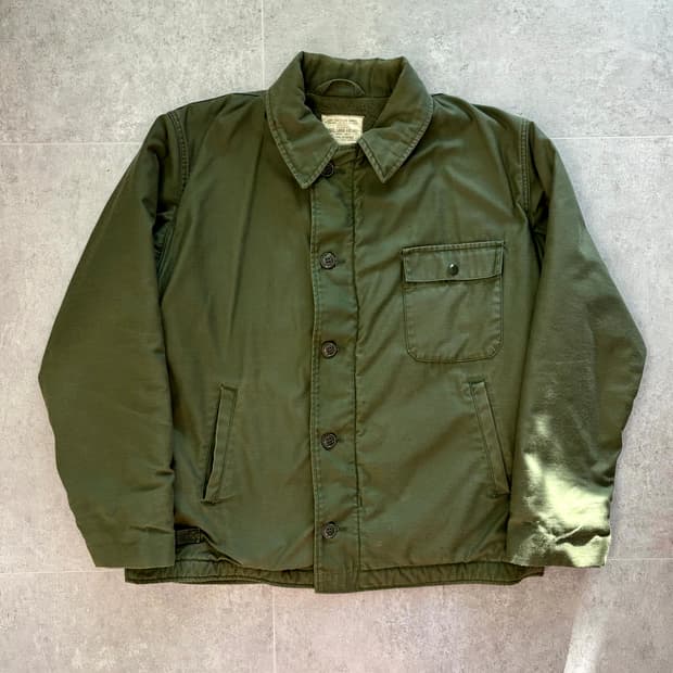 80's 미 해군 A-2 덱 자켓 L(~105)