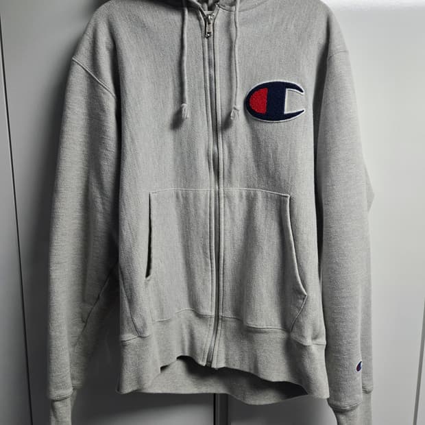 챔피온 빅로고 후드집업