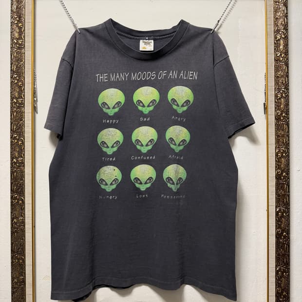 빈티지 90s 에일리언 티셔츠