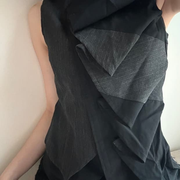 vintage shirring sleeveless