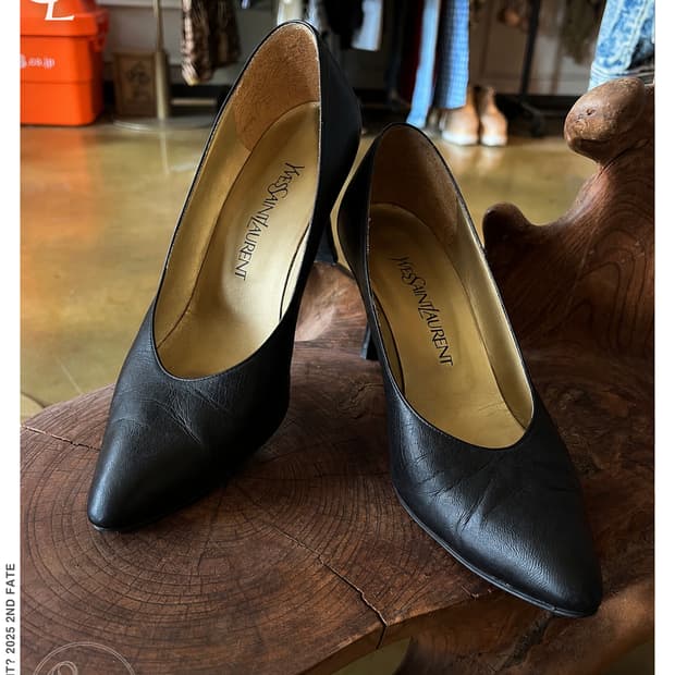 80-90s Old YSL Archive Leather Pumps