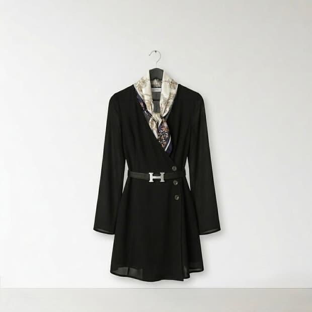 H&M 검정 롱가디건