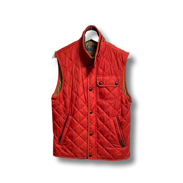 [S] 폴로 랄프로렌 빈티지 퀼팅 조끼 오렌지