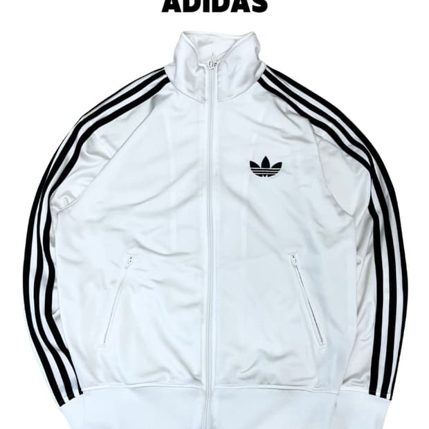 (S) 아디다스 구형 파이어버드 트랙탑 져지 화이트/블랙