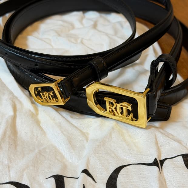 렉토 RECTO 가죽 벨트 블랙 2개 세트