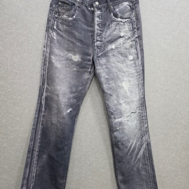 DNSR 그레이 워싱 데님 팬츠