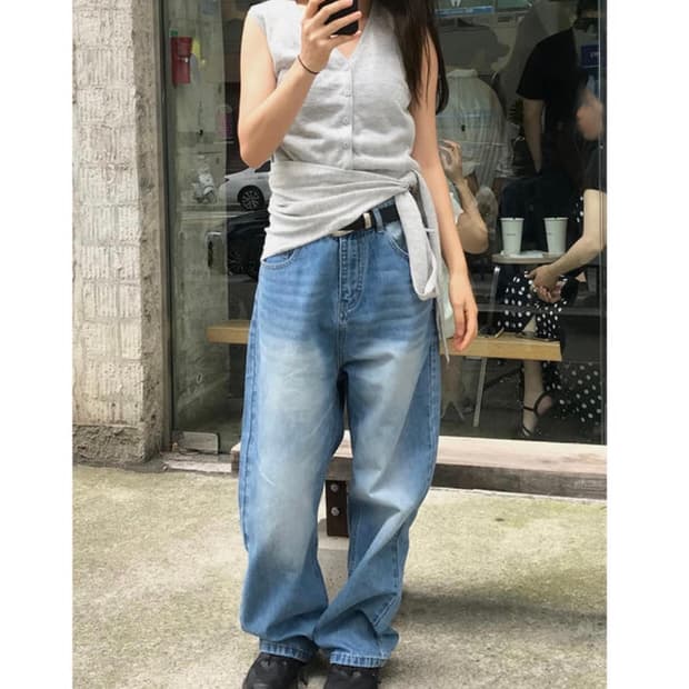 블렘토 루즈핏 데님팬츠