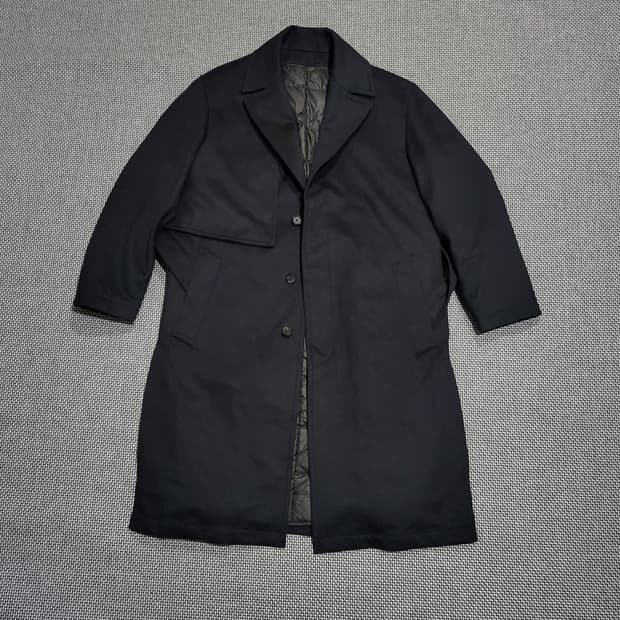 알레그리 구스다운 패딩 안감 코트 다크네이비 (50/100-105)