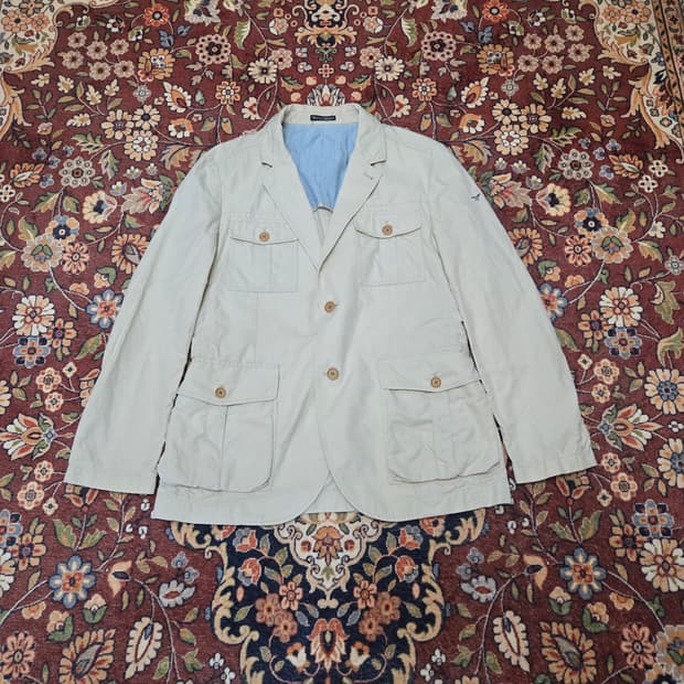 헨리코튼 이태리 감성 린넨 혼방 사파리 자켓 (슬림 100)