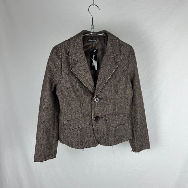 Vintage 밑단 디스컷팅 블레이저