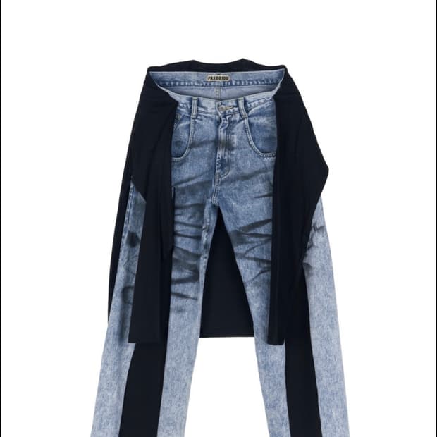 PAX00100 로고 탑 데님 팬츠