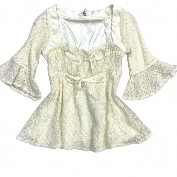 리즈리사 리본 라떼갸루 니트