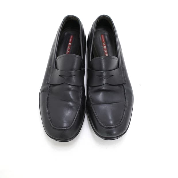 Prada Sport Leather Penny Loafers