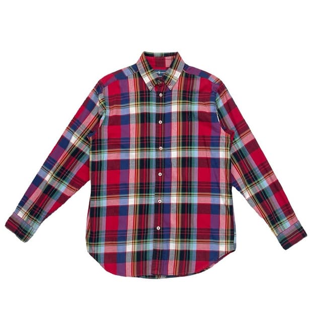 POLO RALPH LAUREN 깅엄체크 셔츠 레드 L (14-16)