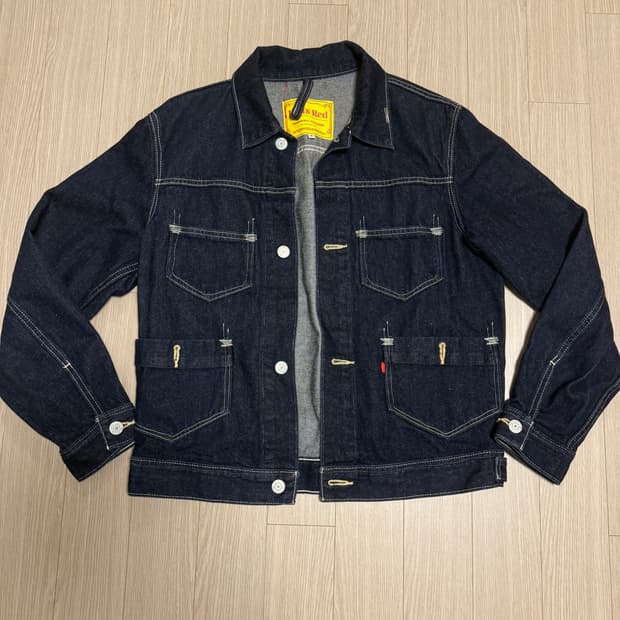 리바이스 레드 levis 인디고 트러커 데님 자켓 s