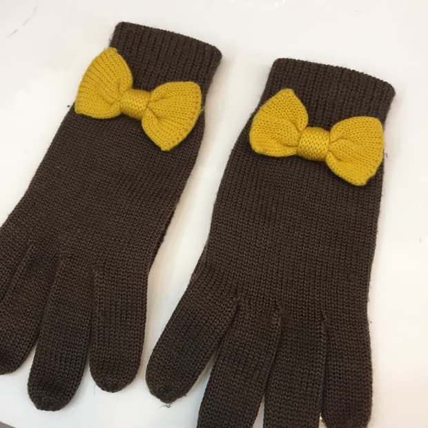 빈티지 리본 장갑