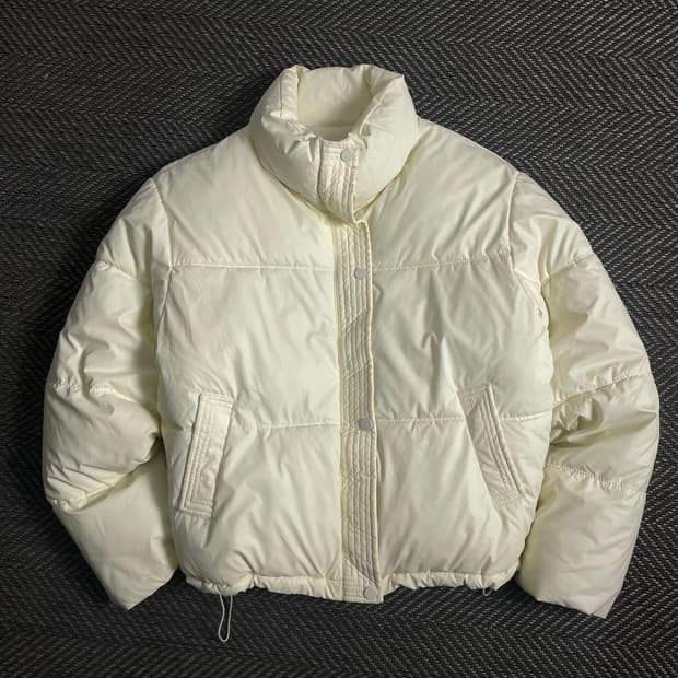 빈티지 우먼스 유광 크롭 패딩o 3950