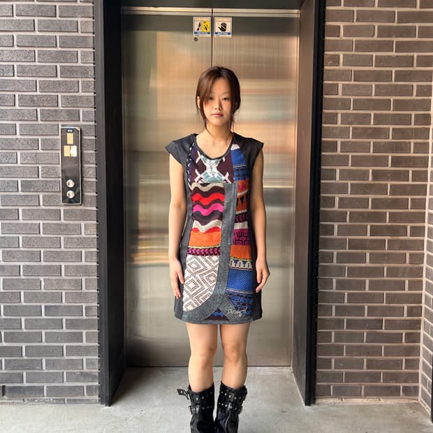 Desigual 그래픽 미니 드레스