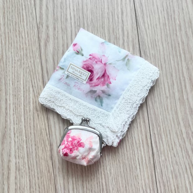 빈티지 레이스 손수건 + 동전지갑 