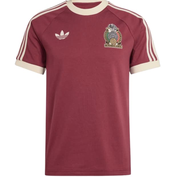 아디다스 멕시코 아디컬러 3S 티셔츠 노블 마룬