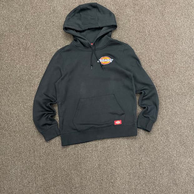 M)Dickies vintage 여성 와펜 스몰 로고 블랙 후디