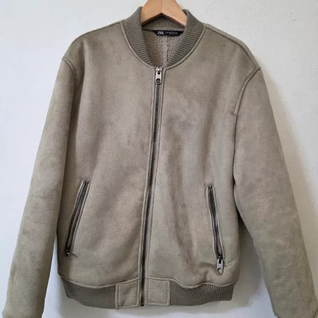 자라 스웨이드 봄버 자켓