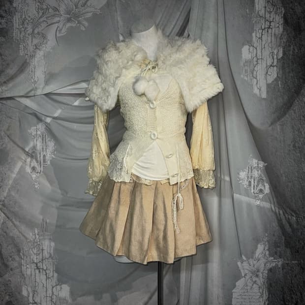 데일리 달천깔 폼폼이 크림 페어리 코디세트