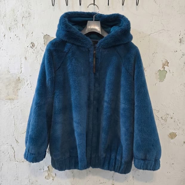 베네통 여성 후드 퍼 자켓 66