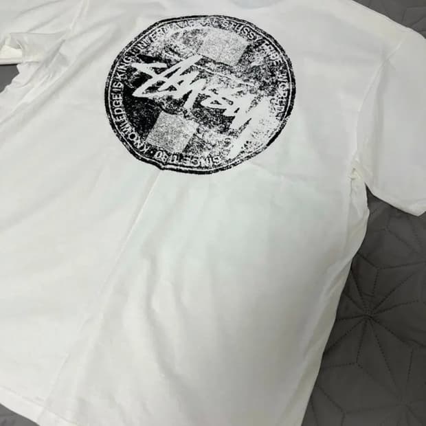 Stussy International 흰색 반팔 티셔츠 XL