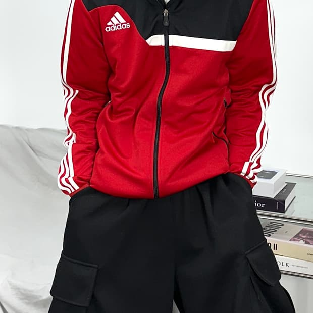아디다스 이큅먼트 레드 트랙탑 져지 L