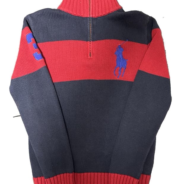 폴로 랄프로렌 빅포니 반집업 니트M