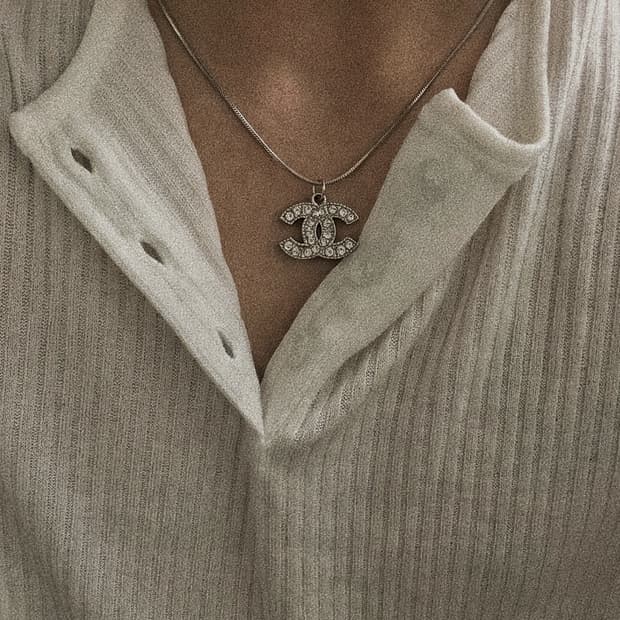 샤넬 정품 빈티지 목걸이 업사이클링 써지컬 남자 커플