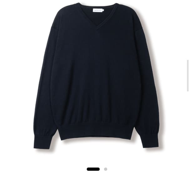 [스테디에브리웨어] 코튼브이넥 니트 다크네이비 3사이즈