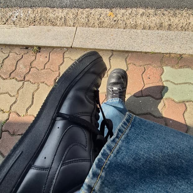 나이키 에어포스 블랙 265